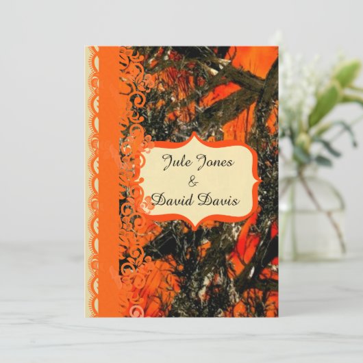 Rode nek bruiloft uitnodiging (Staand voorkant)