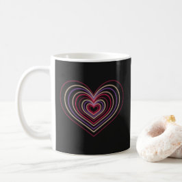 Rode Neon Hart Koffiemok