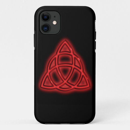 Rode Neon Triquetra Case-Mate iPhone Case (Achterkant)