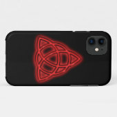 Rode Neon Triquetra Case-Mate iPhone Case (Achterkant (horizontaal))