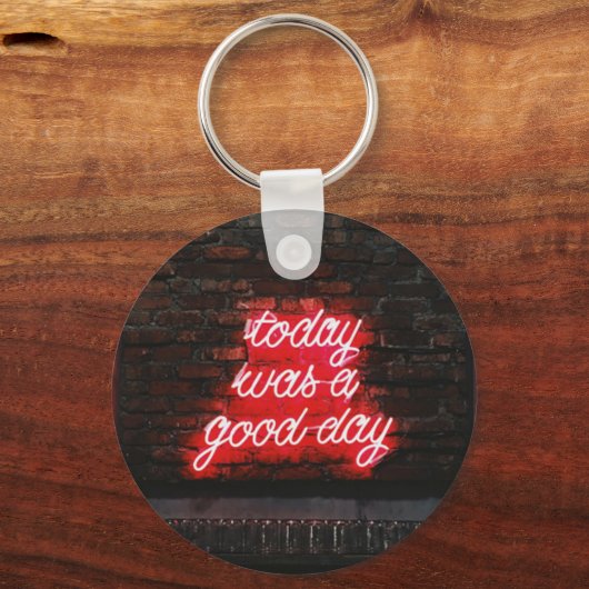 Rode neonsignatie sleutelhanger (Voorkant)