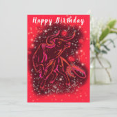 Rode neonstier op de Sterrennacht - zondag (Staand voorkant)