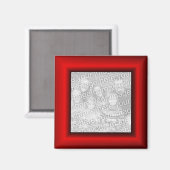 Rode nepframe rand magneet (Voorkant / Achterkant)