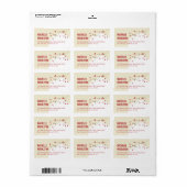 Rode nestvogel familie eenvoudig Baby shower adres Etiket (Full Sheet)