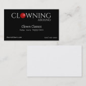 Rode neus Clown logo's Visitekaartje (Voorkant / Achterkant)