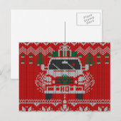 Rode neus Holiday Van Driver Lelijke Trui Stijl Feestdagenkaart (Voorkant / Achterkant)