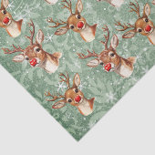 Rode neus Reinder Decoupage  Damask Tissuepapier (Detail)