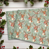 Rode neus Reinder Decoupage  Damask Tissuepapier