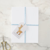 Rode Neus Rendier Cadeaulabel (Met Touw)