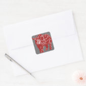 Rode neushoorn? Natuurlijk! Vierkante Sticker (Envelop)