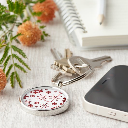 Rode neusvlokken sleutelhanger (Zijkant)