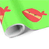 Rode ninja cadeaupapier (Rol Hoek)