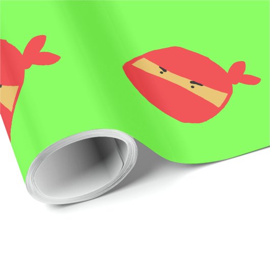 Rode ninja cadeaupapier (Rol Hoek)