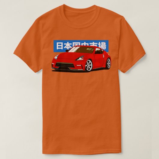 Rode Nissan 370Z Z34 T-shirt (Design voorkant)