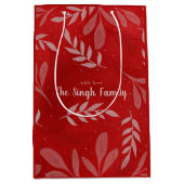 Rode "Noel" geschenkzak Medium Cadeauzakje (Voorkant)