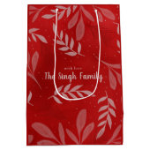 Rode "Noel" geschenkzak Medium Cadeauzakje (Achterkant)