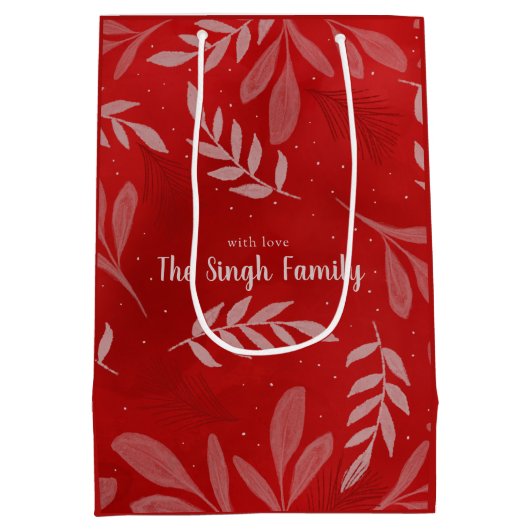 Rode "Noel" geschenkzak Medium Cadeauzakje (Achterkant)