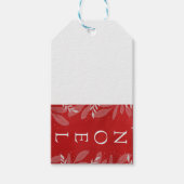 Rode "Noel" Gift Label Cadeaulabel (Voorkant)