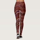Rode nonpareil-gemarmerde Leggings (Achterkant)