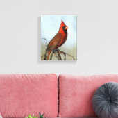 Rode Noordelijke Kardinaal Canvas (Insitu (Woonkamer))