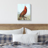 Rode Noordelijke Kardinaal Canvas (Insitu (Slaapkamer))