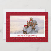 Rode Noordse trui patroon vakantiefoto kaart (Voorkant)