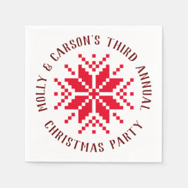 Rode Nordic Christmas Sweater Vakantie Servet