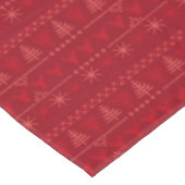 Rode Nordic Knit Patroon Winter Vakantie Tafelklee Tafelkleed (Gekanteld)