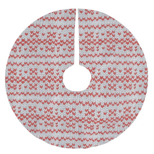RODE NORDISCHE BREI Kerstboom Kleed Rok (Voorkant)