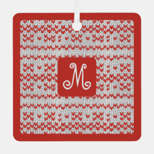RODE NORDISCHE BREI Metalen Vierkante Sierhangers Ornament