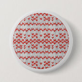 RODE NORDISCHE BREI Ronde Speld / Grijs Button 7,6 Cm (Voorkant)