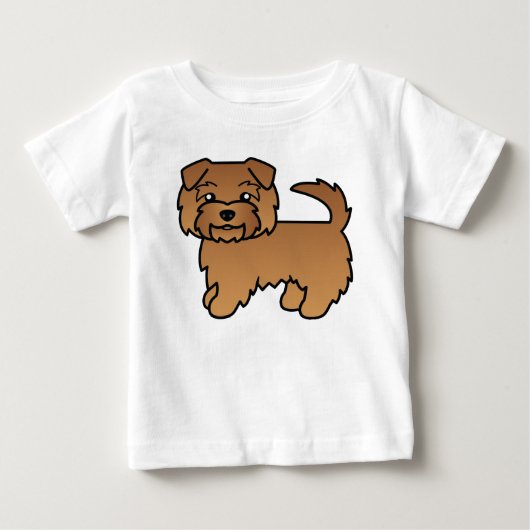 Rode Norfolk Terrier Cartoon Caricatuur Kunst (Voorkant)