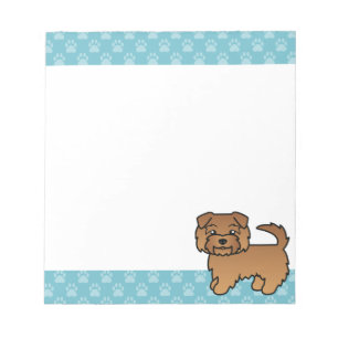 Rode Norfolk Terrier Cartoon Honden Illustratie Notitieblok