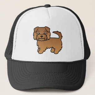 Rode Norfolk Terrier Cartoon Honden Tekening Trucker Pet