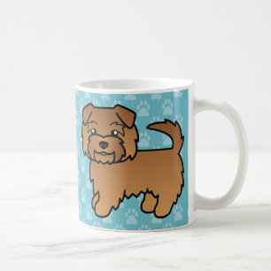 Rode Norfolk Terrier Cartoon Illustratie Koffiemok