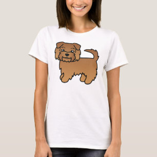 Rode Norfolk Terrier Schattige Cartoon Hond T-shirt