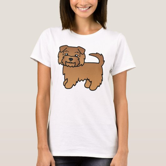 Rode Norfolk Terrier T-shirt (Voorkant)