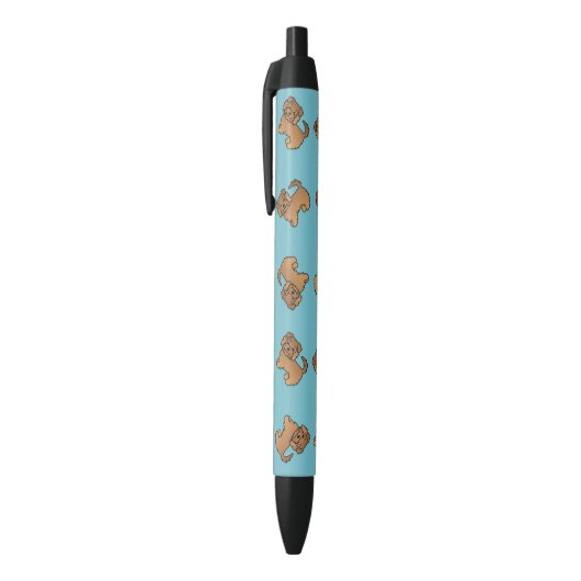 Rode Norfolk Terrier Zwarte Inkt Pen (Top (Verticaal))