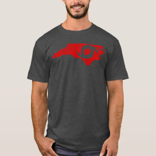 Rode North Carolina oog van de orkaan honkbal T-shirt