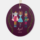 Rode Notenkraker Ballet Dierenmeisjes Keramisch Ornament (Links)