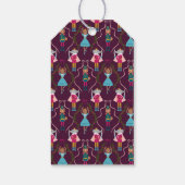 Rode notenkraker Dier Vrolijk Kerstfeest Cadeaulabel (Achterkant)