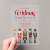 Rode Notenkraker Kerst Cocktaillunch Acryl Uitnodigingen (Insitu (Draagbaar))
