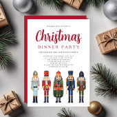 Rode Notenkraker Kerst Diner Feest Kaart