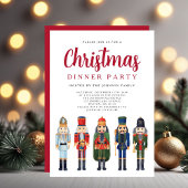 Rode Notenkraker Kerst Diner Feest Kaart