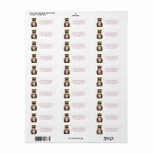 Rode Notenkraker Kerst Retouradres Etiket (Full Sheet)