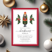 Rode Notenkraker Kerstfeest Kaart