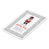 Rode Notenkraker kerstfeest uitnodiging Magneet (Linkerzijde)