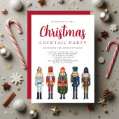 Rode Notenkraker Kerstmis Cocktail Party Kaart