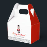 Rode notenkraker kerstvakantie bedankdoosjes<br><div class="desc">Een schattig kerstfeest gunstbox. En pas het aan met uw vakantie begroeting en naam. Ontworpen voor u door Blackberry Boulevard.</div>