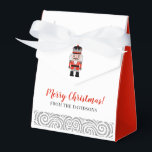 Rode notenkraker kerstvakantie bedankdoosjes<br><div class="desc">Een schattig kerstfeest gunstbox. En pas het aan met uw vakantie begroeting en naam. Ontworpen voor u door Blackberry Boulevard.</div>